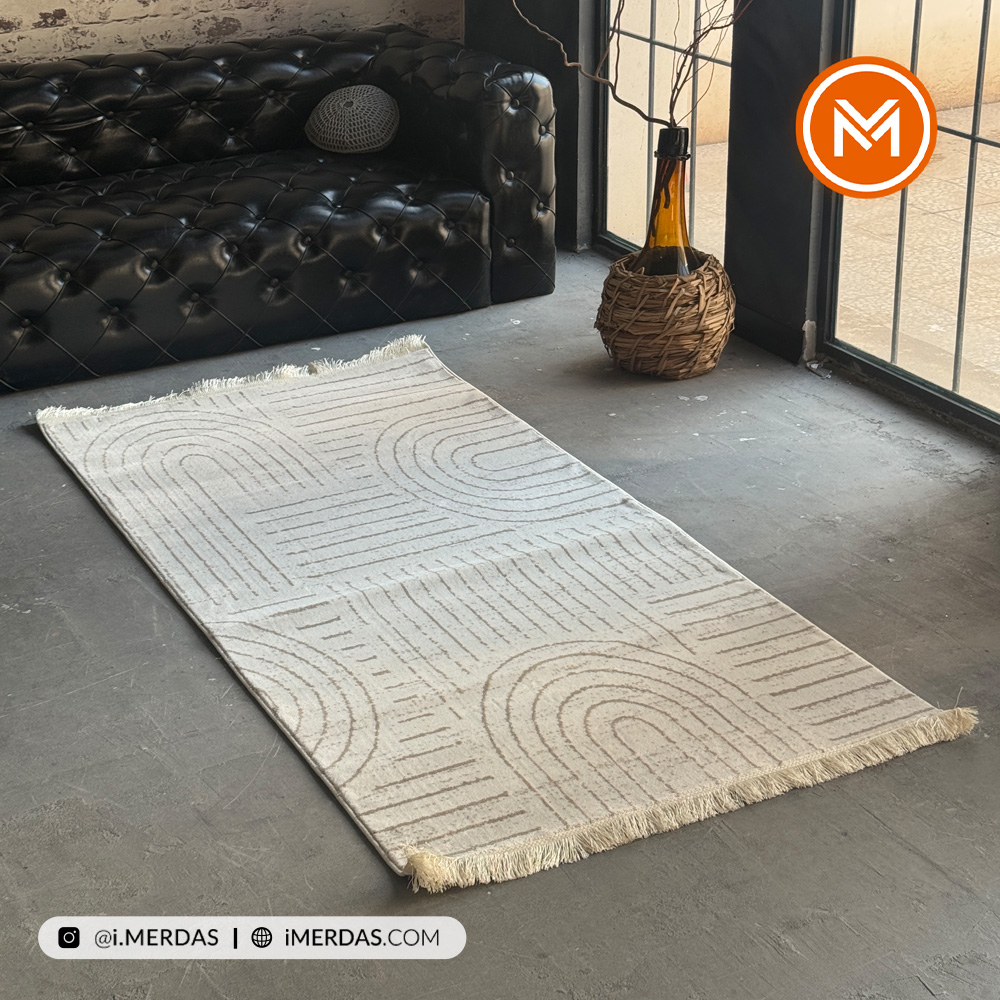 فرش کناره کد 41339 زمینه کرم بژ